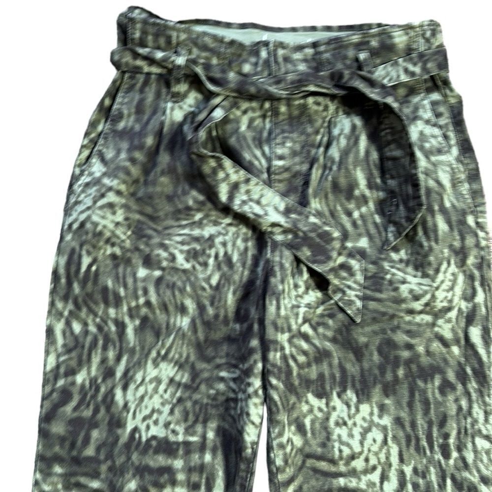 Good American paperbag waist ankle pants in jungle size 2/26 animal print - Picture 3 of 7